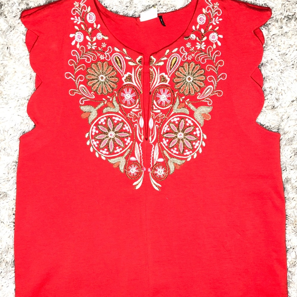 Anthropologie scalloped tank